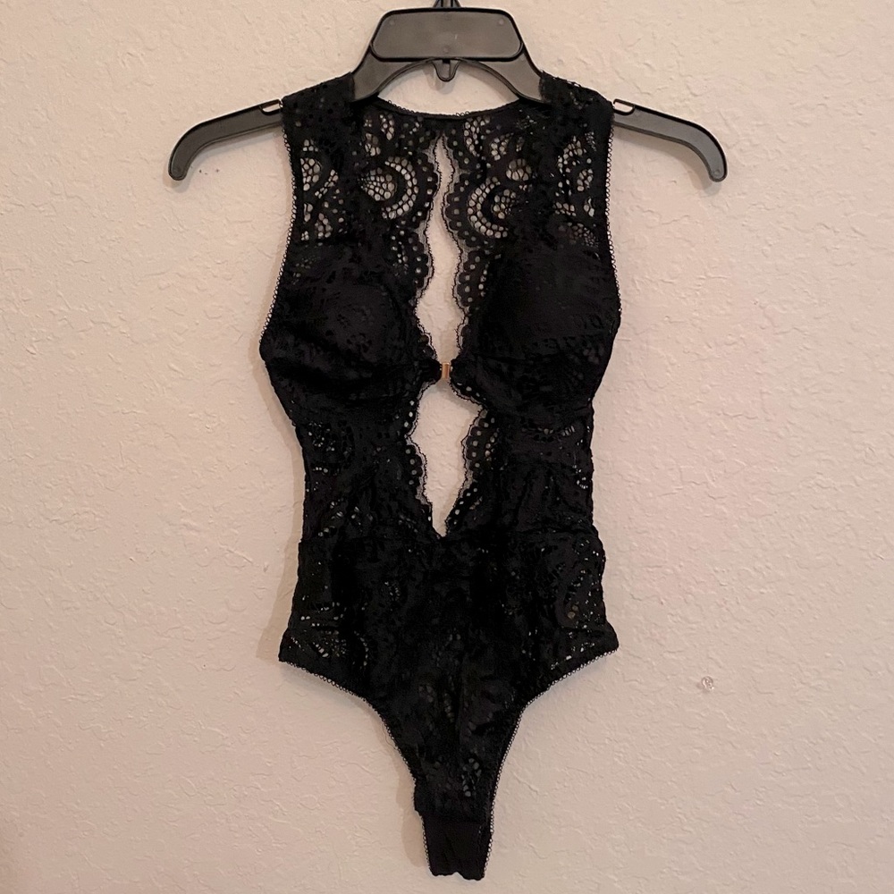 Black lace bodysuit